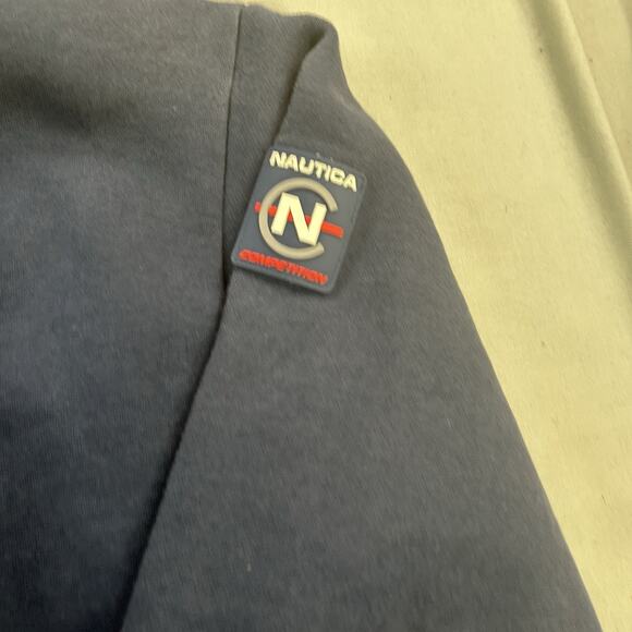 Vintage Nautica Competition Blue With Stripes Full Zip Sweatshirt Jacket Large - Picture 3 of 8